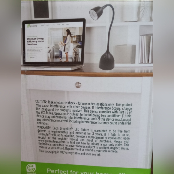 2pk Greenlight Energy Saving, 19" Flexible Gooseneck LED Desk Lamps - Picture 3 of 4